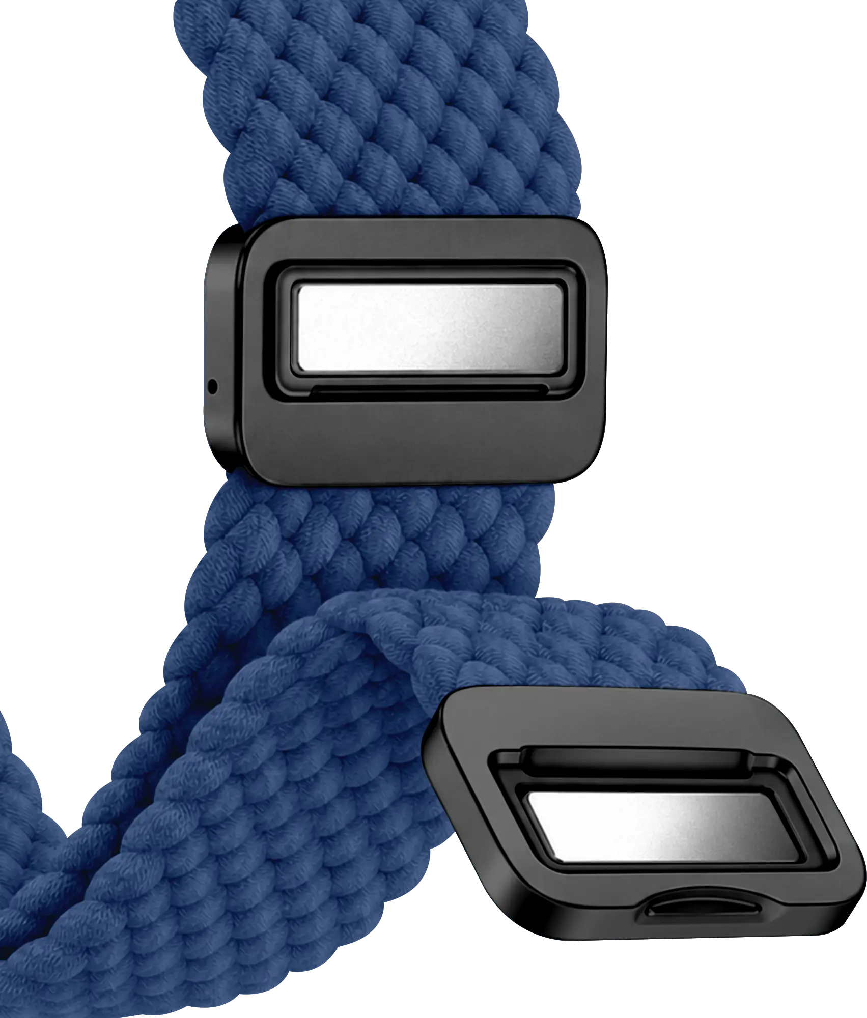SBG Gevlochten Nylon - Samsung Galaxy Watch 9 / 8 Bandje - Donkerblauw afbeelding 11