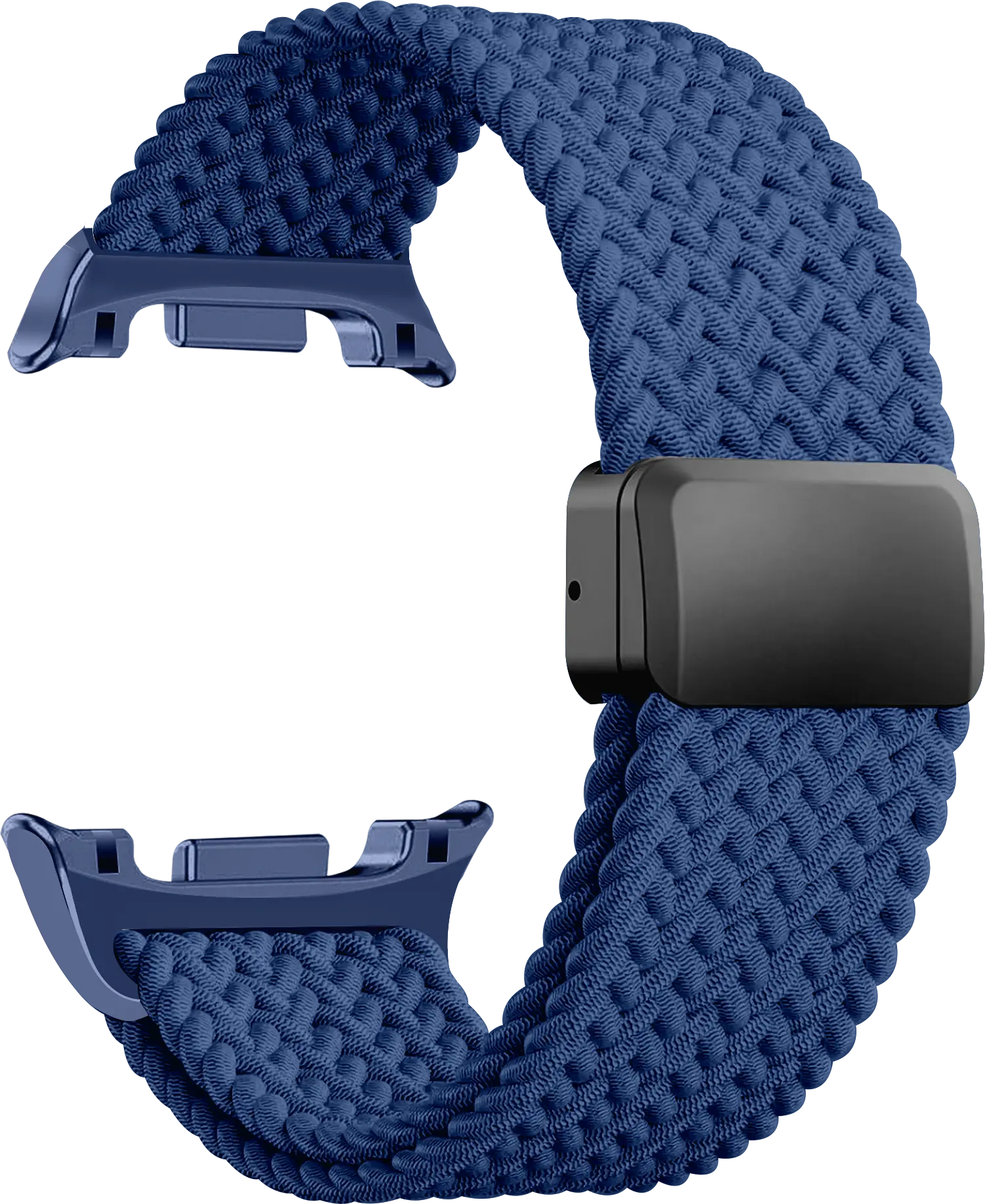 SBG Gevlochten Nylon - Samsung Galaxy Watch 9 / 8 Bandje - Donkerblauw afbeelding 9