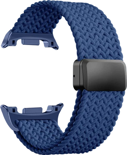 SBG Gevlochten Nylon - Samsung Galaxy Watch 9 / 8 Bandje - Donkerblauw afbeelding 9