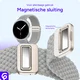 SBG Gevlochten Nylon - Samsung Galaxy Watch 9 / 8 Bandje - Wit afbeelding 2