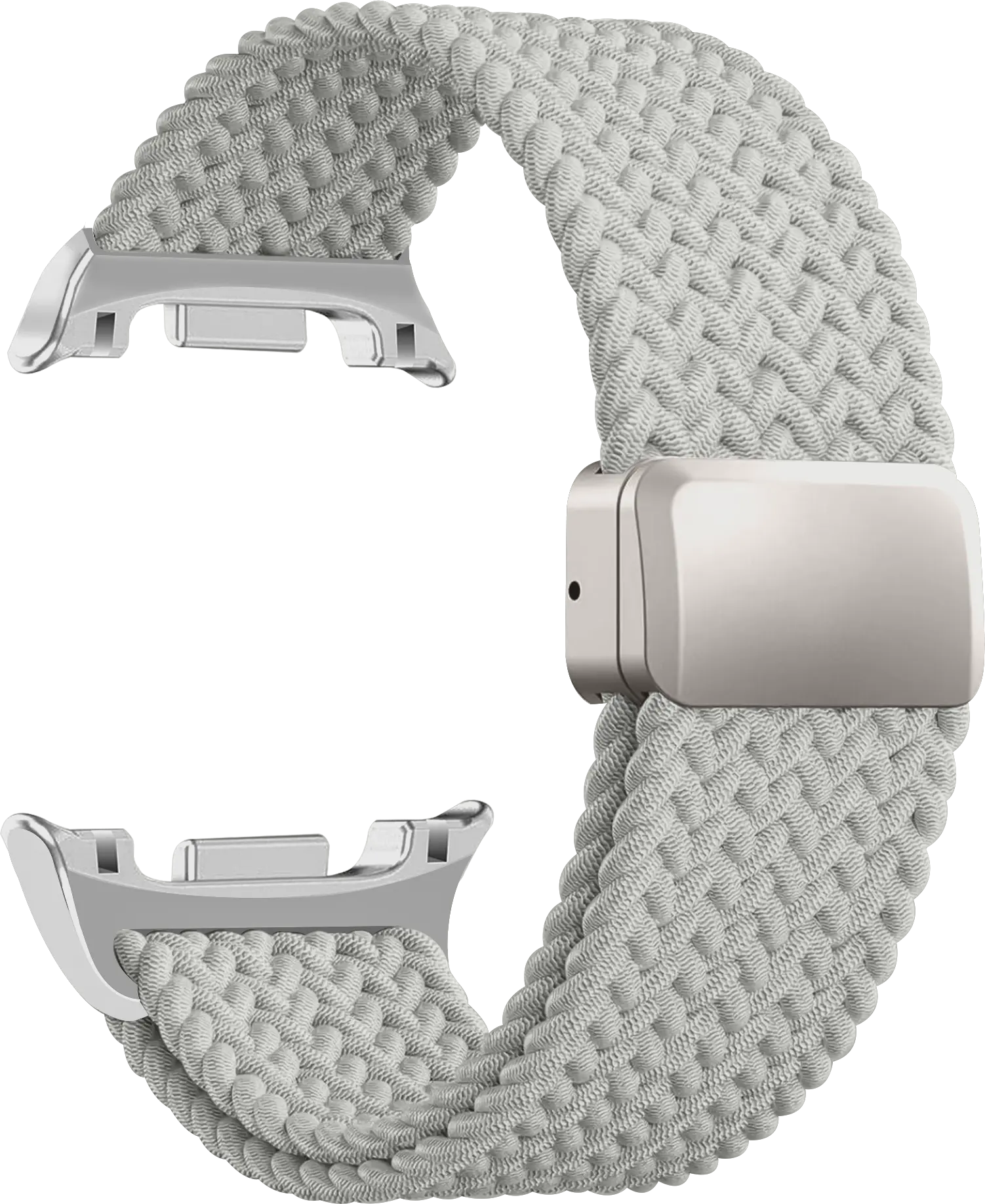 SBG Gevlochten Nylon - Samsung Galaxy Watch 9 / 8 Bandje - Wit afbeelding 9