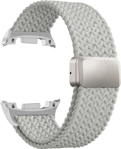 SBG Gevlochten Nylon - Samsung Galaxy Watch 9 / 8 Bandje - Wit afbeelding 9