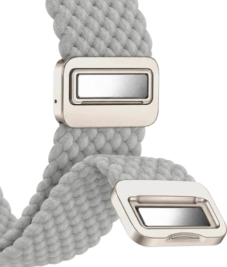 SBG Gevlochten Nylon - Samsung Galaxy Watch 9 / 8 Bandje - Wit afbeelding 11