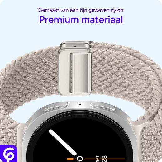 SBG Gevlochten Nylon - Samsung Galaxy Watch 9 / 8 Bandje - Sterrenlicht afbeelding 5