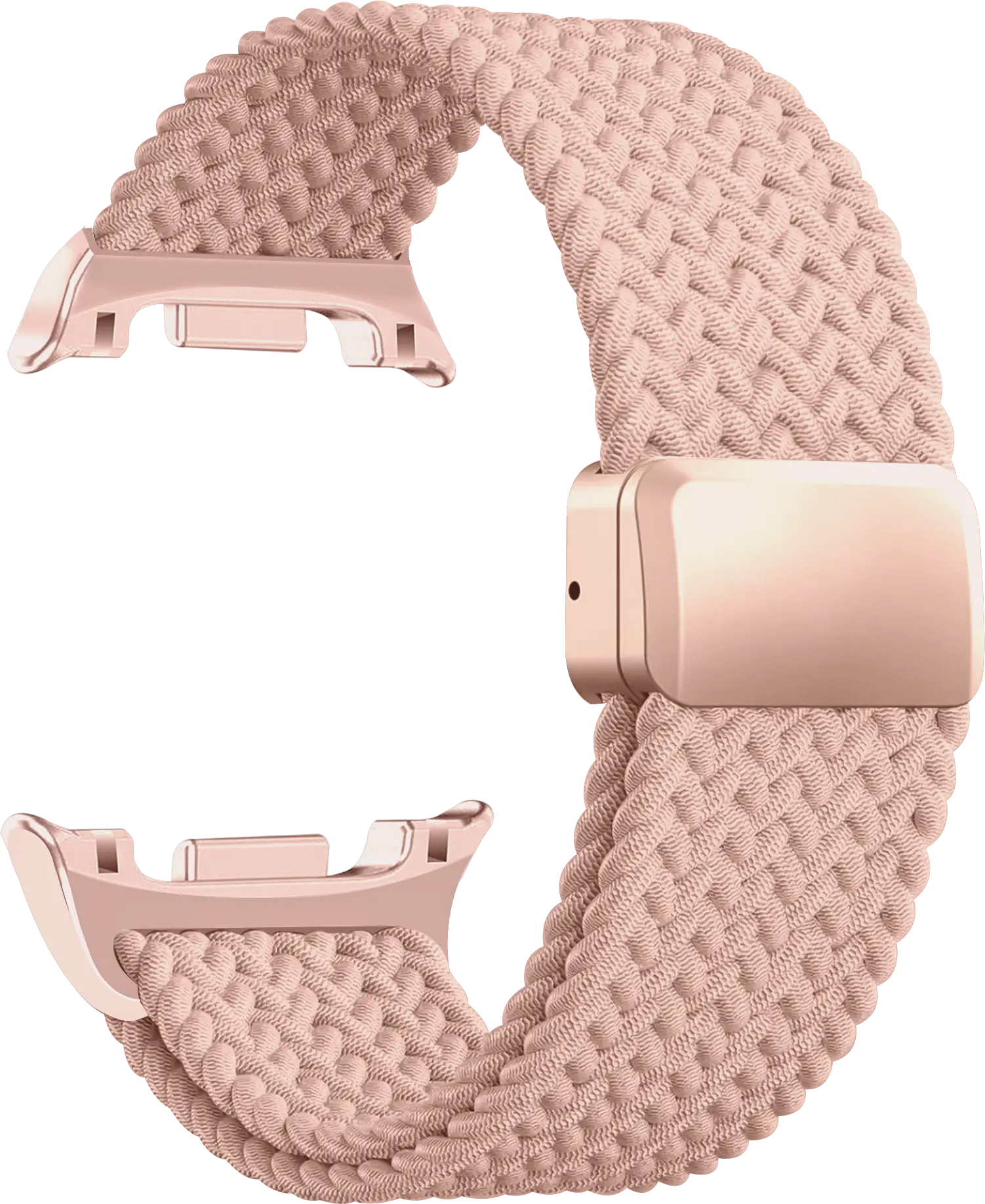 SBG Gevlochten Nylon - Samsung Galaxy Watch 9 / 8 Bandje - Roze afbeelding 9