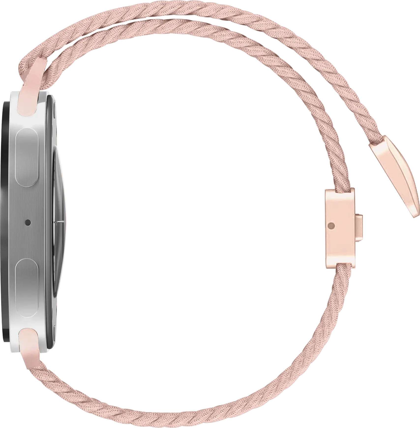 SBG Gevlochten Nylon - Samsung Galaxy Watch 9 / 8 Bandje - Roze afbeelding 8