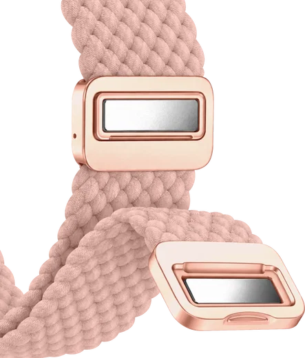 SBG Gevlochten Nylon - Samsung Galaxy Watch 9 / 8 Bandje - Roze afbeelding 11