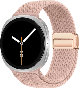 SBG Gevlochten Nylon - Samsung Galaxy Watch 9 / 8 Bandje - Roze