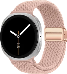 SBG Gevlochten Nylon - Samsung Galaxy Watch 9 / 8 Bandje - Roze afbeelding