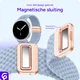 SBG Gevlochten Nylon - Samsung Galaxy Watch 9 / 8 Bandje - Lichtblauw afbeelding 2