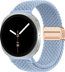 SBG Gevlochten Nylon - Samsung Galaxy Watch 9 / 8 Bandje - Lichtblauw afbeelding
