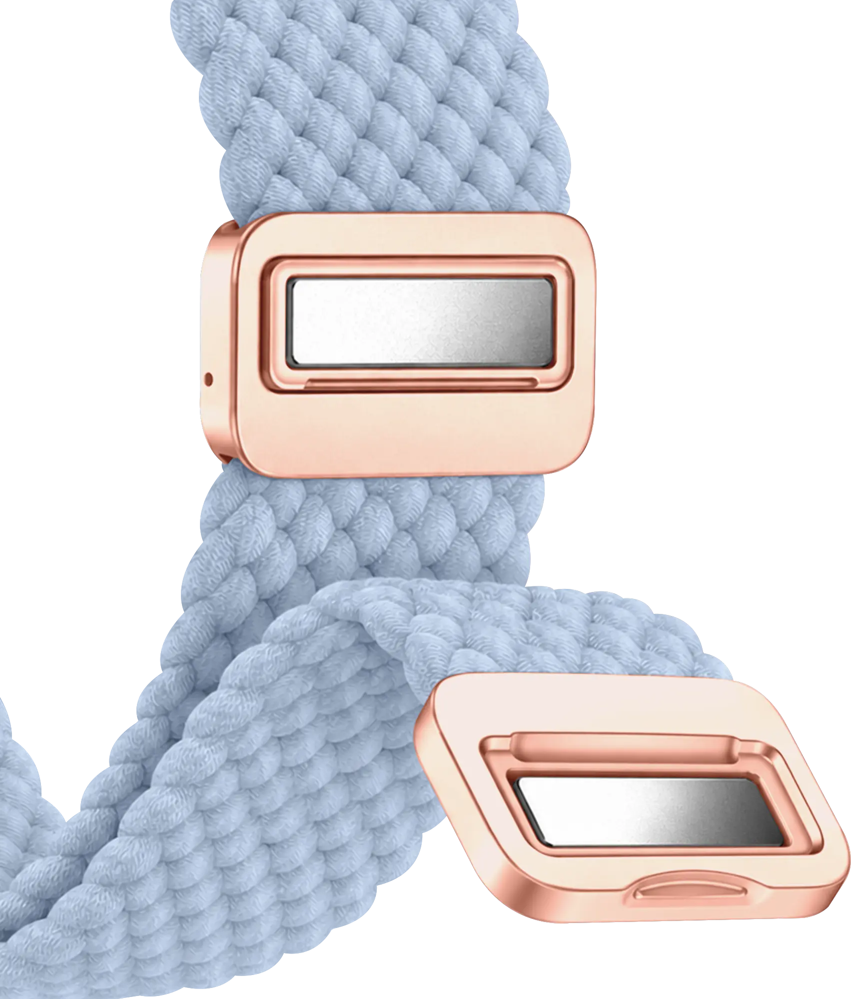 SBG Gevlochten Nylon - Samsung Galaxy Watch 9 / 8 Bandje - Lichtblauw afbeelding 11