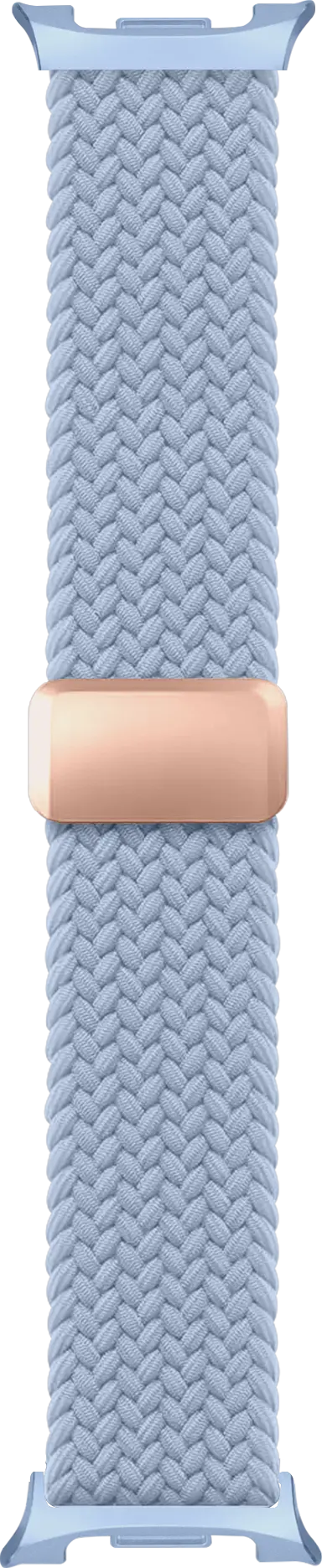 SBG Gevlochten Nylon - Samsung Galaxy Watch 9 / 8 Bandje - Lichtblauw afbeelding 10