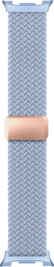 SBG Gevlochten Nylon - Samsung Galaxy Watch 9 / 8 Bandje - Lichtblauw afbeelding 10
