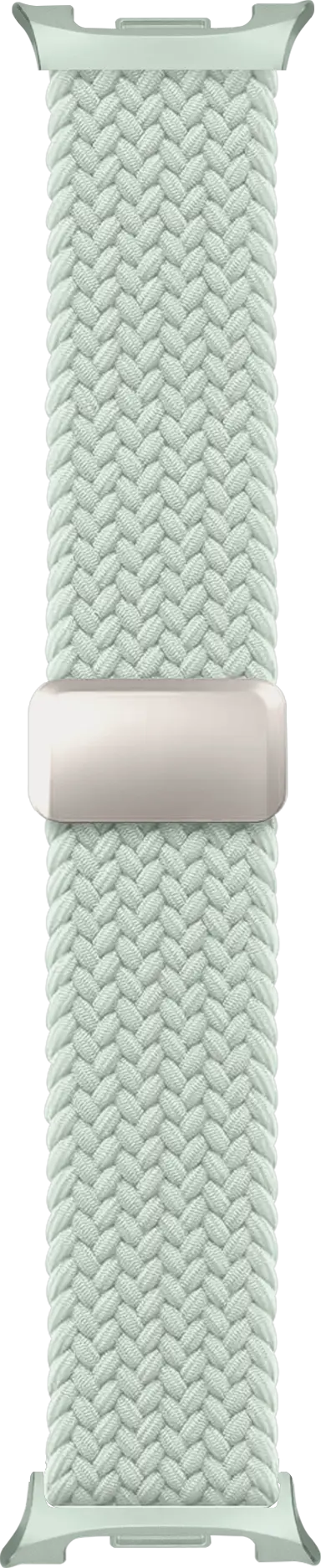 SBG Gevlochten Nylon - Samsung Galaxy Watch 9 / 8 Bandje - Lichtgroen afbeelding 10