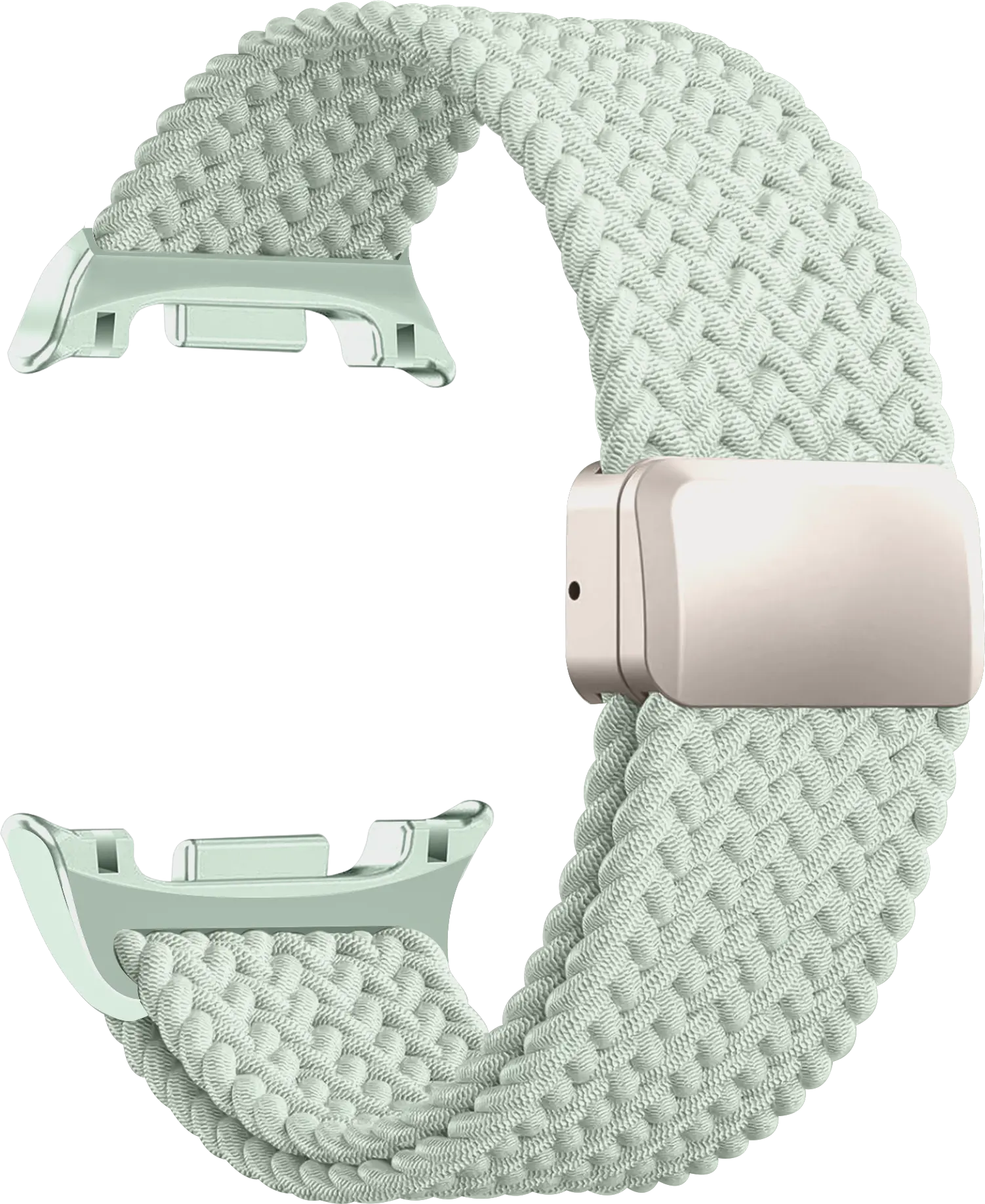 SBG Gevlochten Nylon - Samsung Galaxy Watch 9 / 8 Bandje - Lichtgroen afbeelding 9