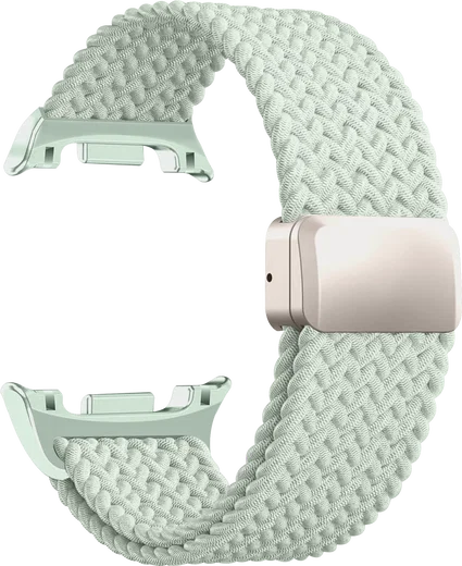 SBG Gevlochten Nylon - Samsung Galaxy Watch 9 / 8 Bandje - Lichtgroen afbeelding 9