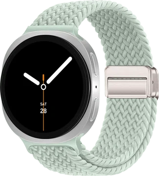 SBG Gevlochten Nylon - Samsung Galaxy Watch 9 / 8 Bandje - Lichtgroen