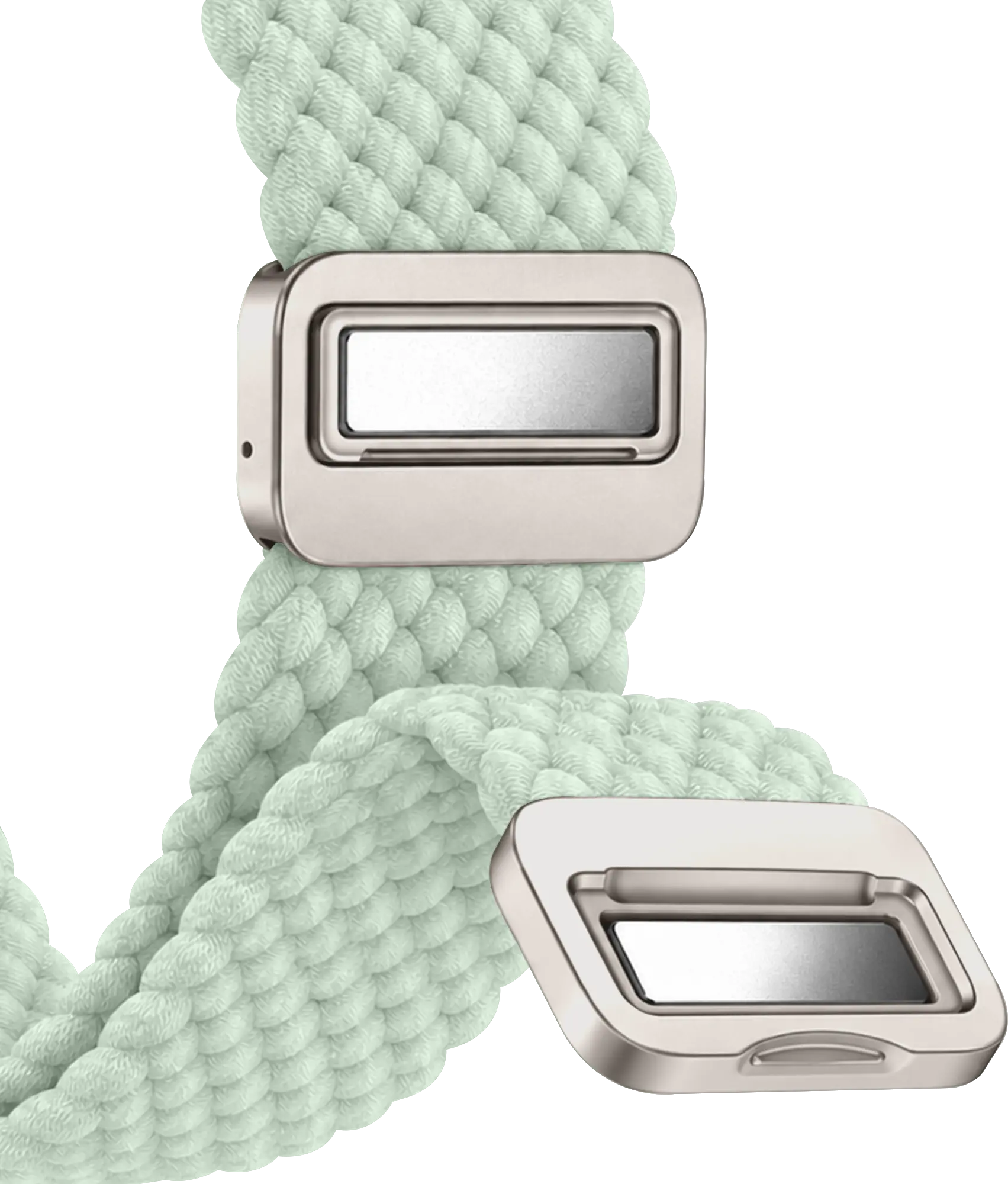 SBG Gevlochten Nylon - Samsung Galaxy Watch 9 / 8 Bandje - Lichtgroen afbeelding 11