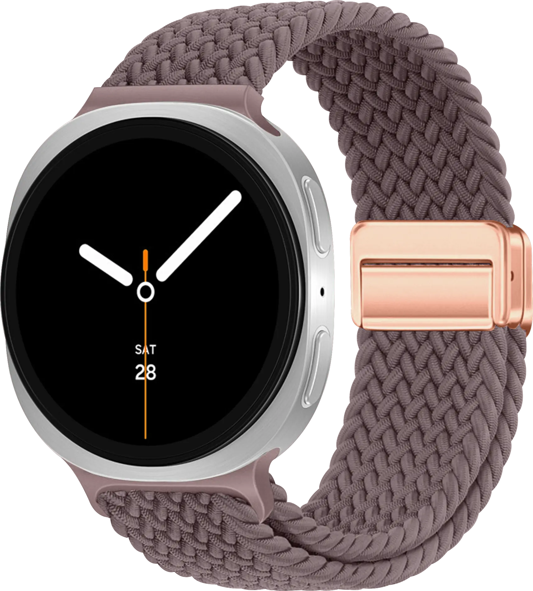 SBG Gevlochten Nylon - Samsung Galaxy Watch 9 / 8 Bandje - Smokey Purple afbeelding 1