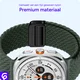 SBG Gevlochten Nylon - Samsung Galaxy Watch Ultra / 2 Bandje - Groen afbeelding 5