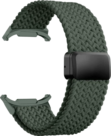 SBG Gevlochten Nylon - Samsung Galaxy Watch Ultra / 2 Bandje - Groen afbeelding 9
