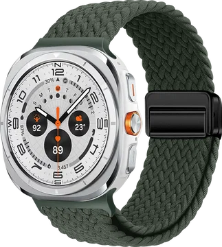 SBG Gevlochten Nylon - Samsung Galaxy Watch Ultra / 2 Bandje - Groen