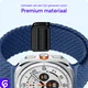 SBG Gevlochten Nylon - Samsung Galaxy Watch Ultra / 2 Bandje - Blauw afbeelding 5