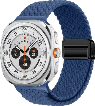 SBG Gevlochten Nylon - Samsung Galaxy Watch Ultra / 2 Bandje - Blauw
