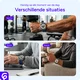 SBG Gevlochten Nylon - Samsung Galaxy Watch Ultra / 2 Bandje - Blauw afbeelding 6