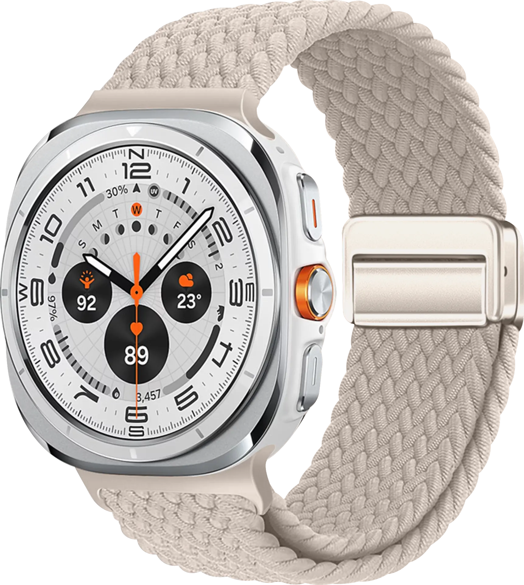 SBG Gevlochten Nylon - Samsung Galaxy Watch Ultra / 2 Bandje - Sterrenlicht afbeelding 1
