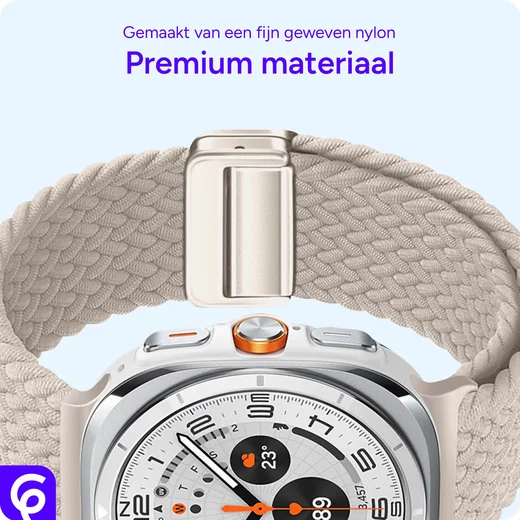 SBG Gevlochten Nylon - Samsung Galaxy Watch Ultra / 2 Bandje - Sterrenlicht afbeelding 5