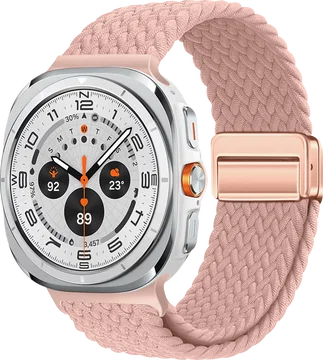 SBG Gevlochten Nylon - Samsung Galaxy Watch Ultra / 2 Bandje - Roze