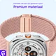 SBG Gevlochten Nylon - Samsung Galaxy Watch Ultra / 2 Bandje - Roze afbeelding 5
