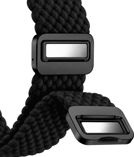 SBG Universeel Smartwatch Bandje - Gevlochten Nylon - 20MM - Zwart afbeelding 11