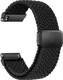 SBG Universeel Smartwatch Bandje - Gevlochten Nylon - 20MM - Zwart afbeelding 9