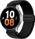 SBG Universeel Smartwatch Bandje - Gevlochten Nylon - 20MM - Zwart