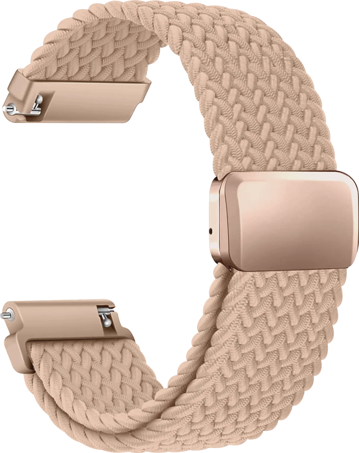 SBG Universeel Smartwatch Bandje - Gevlochten Nylon - 20MM - Khaki afbeelding 9