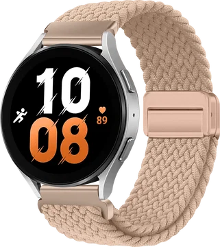 SBG Universeel Smartwatch Bandje - Gevlochten Nylon - 20MM - Khaki