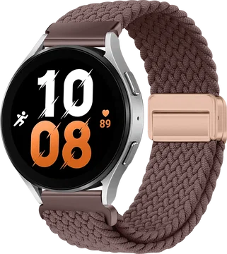 SBG Universeel Smartwatch Bandje - Gevlochten Nylon - 20MM - Smokey Purple