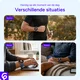 SBG Universeel Smartwatch Bandje - Gevlochten Nylon - 22MM - Zwart afbeelding 6