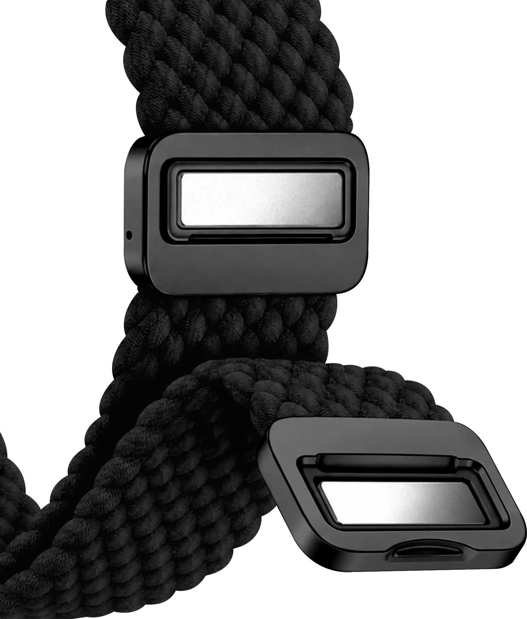 SBG Universeel Smartwatch Bandje - Gevlochten Nylon - 22MM - Zwart afbeelding 11