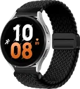 SBG Universeel Smartwatch Bandje - Gevlochten Nylon - 22MM - Zwart