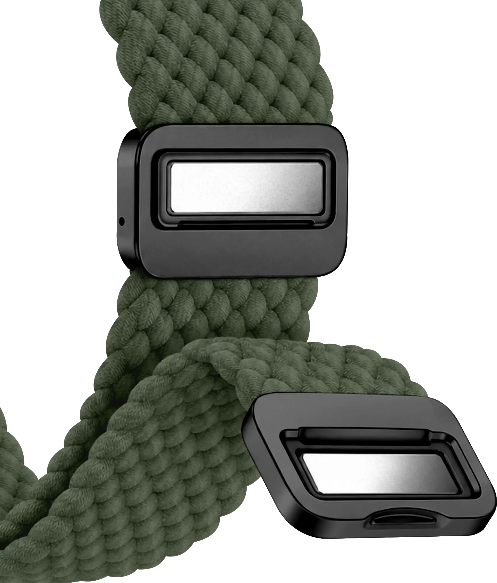 SBG Universeel Smartwatch Bandje - Gevlochten Nylon - 22MM - Groen afbeelding 11