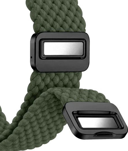 SBG Universeel Smartwatch Bandje - Gevlochten Nylon - 22MM - Groen afbeelding 11
