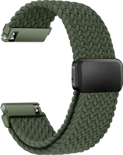 SBG Universeel Smartwatch Bandje - Gevlochten Nylon - 22MM - Groen afbeelding 9