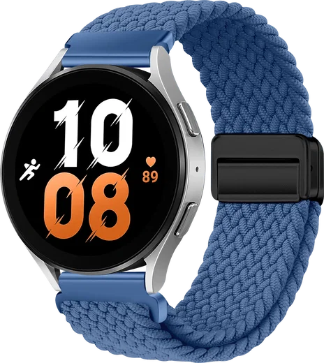 SBG Universeel Smartwatch Bandje - Gevlochten Nylon - 22MM - Blauw afbeelding 1