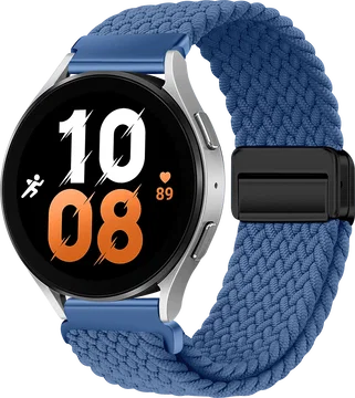 SBG Universeel Smartwatch Bandje - Gevlochten Nylon - 22MM - Blauw