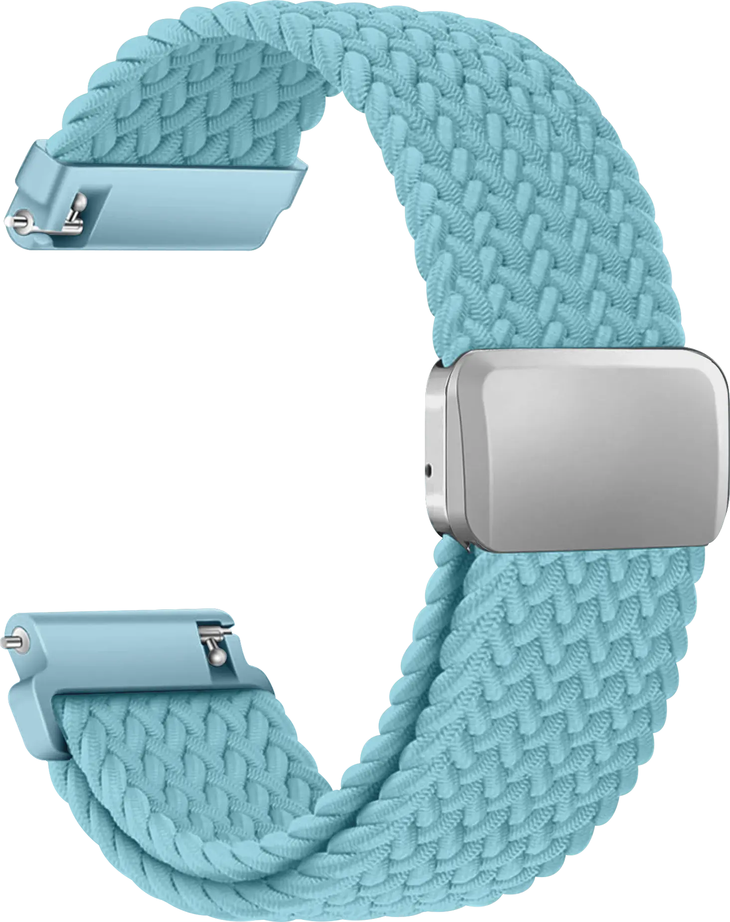 SBG Universeel Smartwatch Bandje - Gevlochten Nylon - 22MM - Mint afbeelding 9