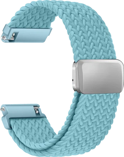 SBG Universeel Smartwatch Bandje - Gevlochten Nylon - 22MM - Mint afbeelding 9